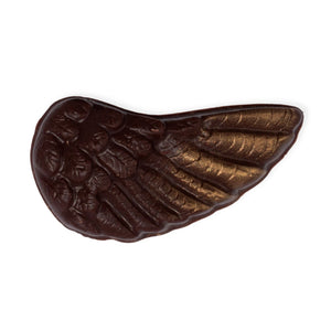 Ein Engelsflügel aus Zartbitterschokolade (vegan)