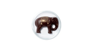 Elefant aus Zartbitterschokolade mit einer Prise Glück & Liebe für Tong Bai Elephant e.V. (vegan)