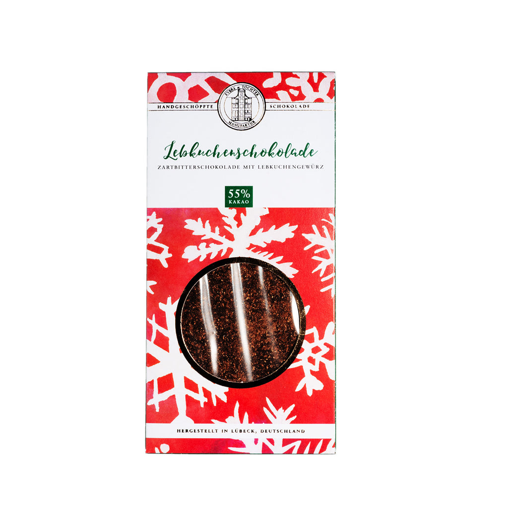 Zartbitterschokolade mit 55% Kakao und Lebkuchengewürz (vegan)