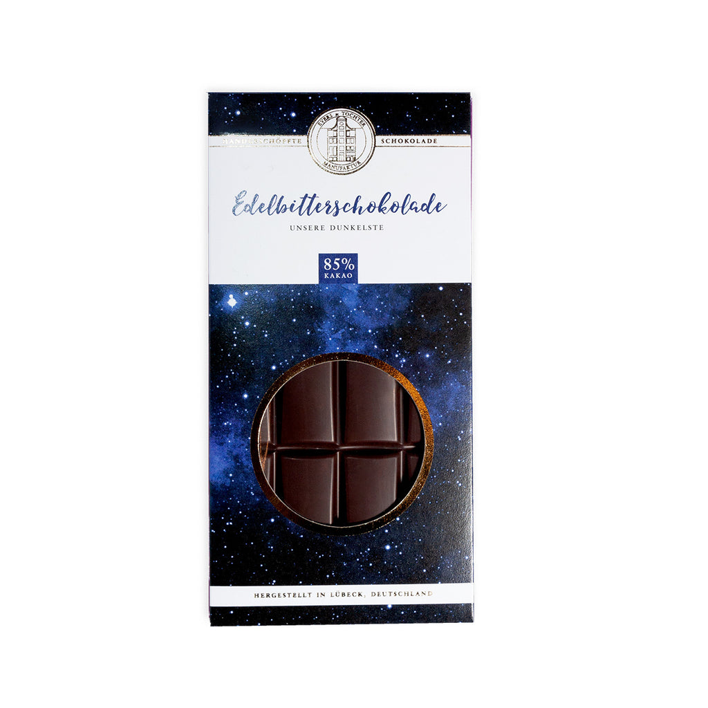 Unsere Dunkelste: Edelbitterschokolade mit 85% Kakao